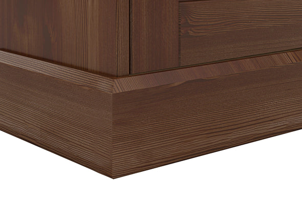 Pantofar Liotta cu 3 clape din lemn de pin maro 75 cm - LunaHome.ro