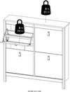 Pantofar modern Madrid cu 4 clapete 102 cm lățime - LunaHome.ro