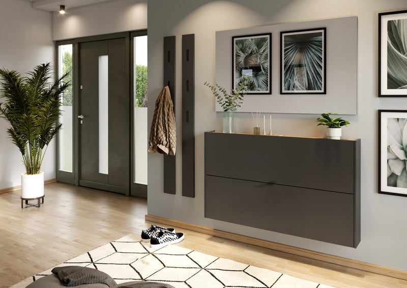 Pantofar suspendat Ameca cu 2 clape gri grafit 140 cm - LunaHome.ro