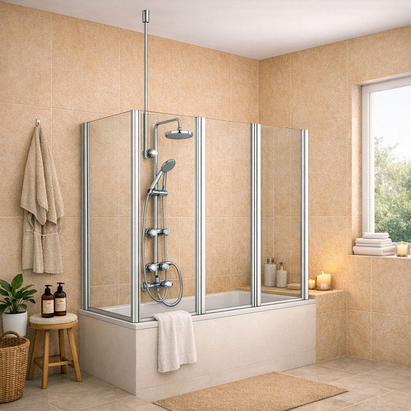 Paravan de colt pentru cada Summer din sticla securizata 73x120 cm