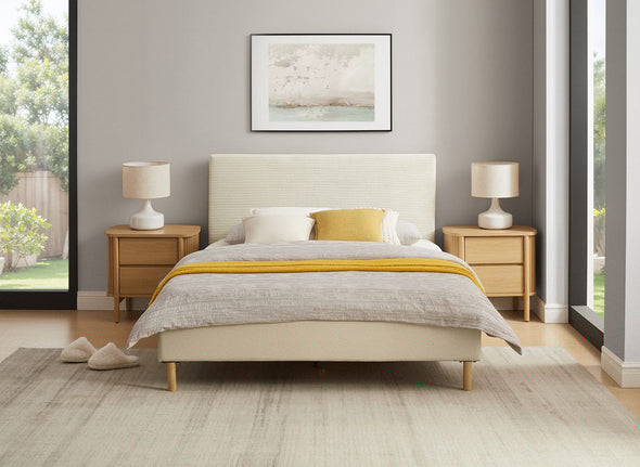 Pat Armandine cu tăblie din velur reiat bej 140x200 cm - LunaHome.ro