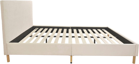 Pat Armandine cu tăblie din velur reiat bej 140x200 cm - LunaHome.ro