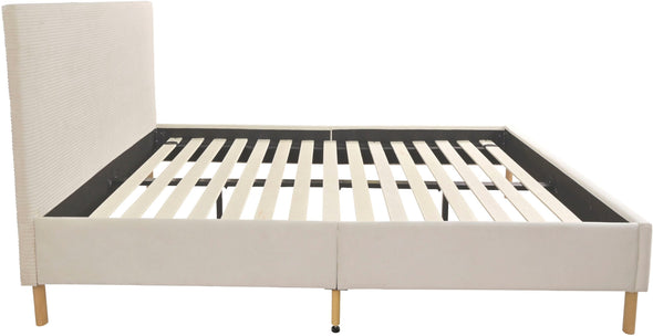Pat Armandine cu tăblie din velur reiat bej 180x200 cm - LunaHome.ro