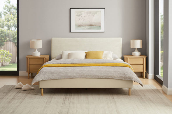 Pat Armandine cu tăblie din velur reiat bej 180x200 cm - LunaHome.ro