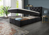 Pat Boxspring complet cu somiera rabatabila si topper 140x200 cm - LunaHome.ro