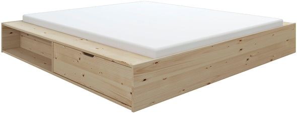 Pat Erno cu design modern din lemn de pin cu depozitare 180x200 cm