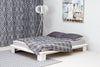 Pat Futon din lemn de pin alb cu somiera inclusa 140x200cm