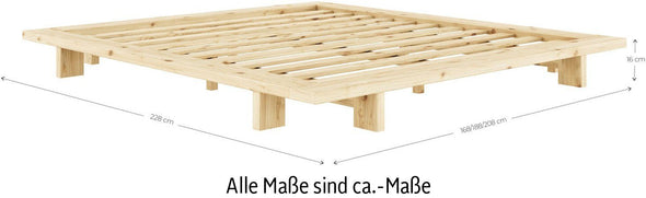 Pat Japan bed Karup Design cu cadru din lemn de pin 140x200 cm - LunaHome.ro