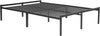 Pat List cu somiera inclusa din metal negru 140x200 cm - LunaHome.ro