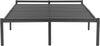 Pat List cu somiera inclusa din metal negru 140x200 cm - LunaHome.ro