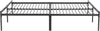 Pat List cu somiera inclusa din metal negru 140x200 cm - LunaHome.ro
