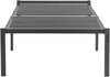 Pat List cu somiera inclusa din metal negru 90x200 cm - LunaHome.ro