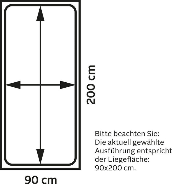 Pat Toronto din lemn de fag cu design minimalist 90x200cm - LunaHome.ro