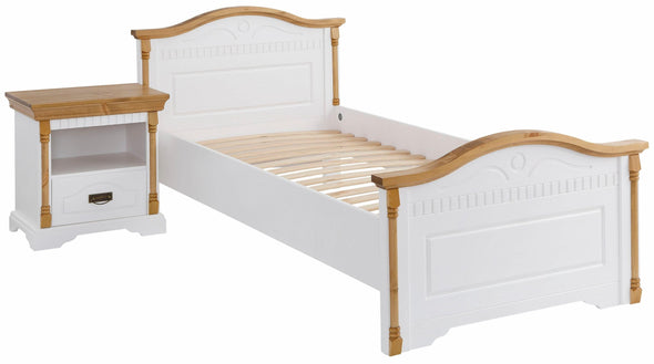 Pat Graz din lemn masiv de pin cu design elegant 90x200cm - LunaHome.ro