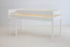 Pat etajat Robin cu scara, birou si comode 90x200 cm din lemn de pin - LunaHome.ro