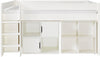 Pat etajat Robin cu scara, birou si comode 90x200 cm din lemn de pin - LunaHome.ro