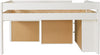 Pat etajat Robin cu scara, birou si comode 90x200 cm din lemn de pin - LunaHome.ro