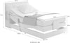 Pat boxspring Concord cu reglaj electric, complet, 120x200 cm - LunaHome.ro