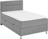 Pat boxspring Escalon gri cu depozitare 120x200 cm