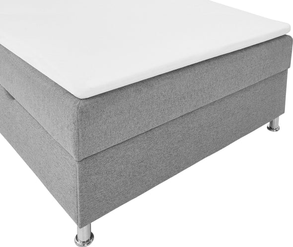 Pat boxspring Escalon gri cu depozitare 120x200 cm