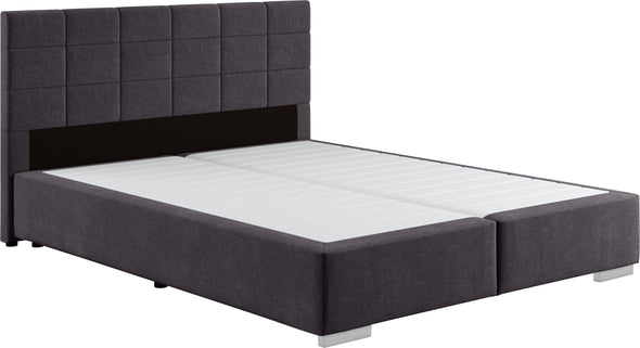 Set 2 baze de pat boxspring Simba gri închis 180x200 cm