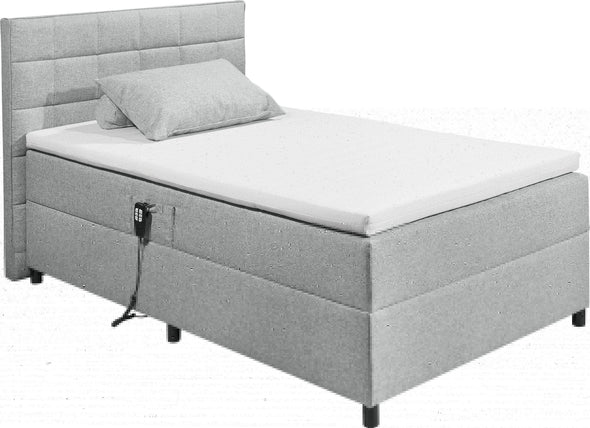 Pat complet Mariborsko gri cu motor si telecomanda 120x200 cm - LunaHome.ro