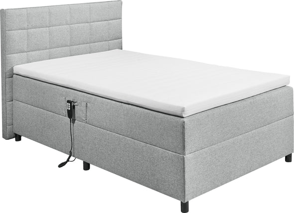 Pat complet Mariborsko gri cu motor si telecomanda 120x200 cm - LunaHome.ro