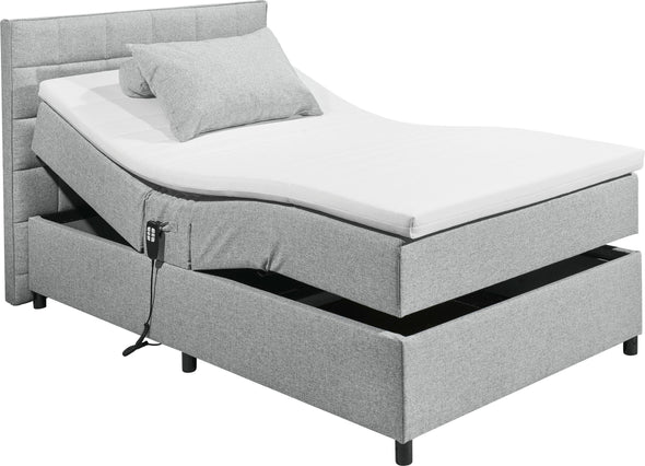 Pat complet Mariborsko gri cu motor si telecomanda 120x200 cm - LunaHome.ro