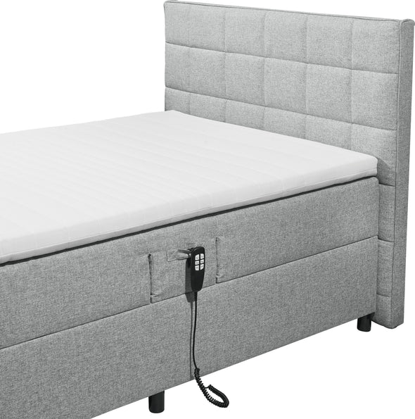 Pat complet Mariborsko gri cu motor si telecomanda 120x200 cm - LunaHome.ro