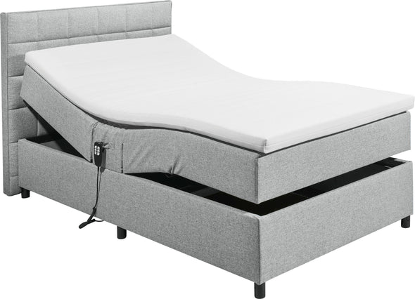 Pat complet Mariborsko gri cu motor si telecomanda 120x200 cm - LunaHome.ro