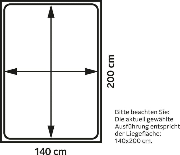 Pat din lemn masiv Indra, cu freze decorative, 140x200 cm