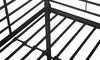 Pat înalt Hayo din metal negru cu scara inclusa 90x200 cm - LunaHome.ro