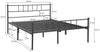 Pat metalic Amrum negru cu somiera 140x200 cm - LunaHome.ro