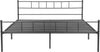 Pat metalic Amrum negru cu somiera 180x200 cm