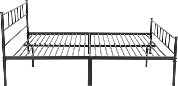 Pat metalic Amrum negru cu somiera 180x200 cm