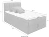 Pat tapițat Granada, inclusiv cutie de pat și topper, 120x200 cm - LunaHome.ro