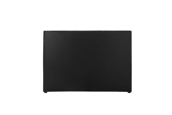 Pat tapițat Hamar din pluș gri cu tăblie înaltă 140x200 cm - LunaHome.ro