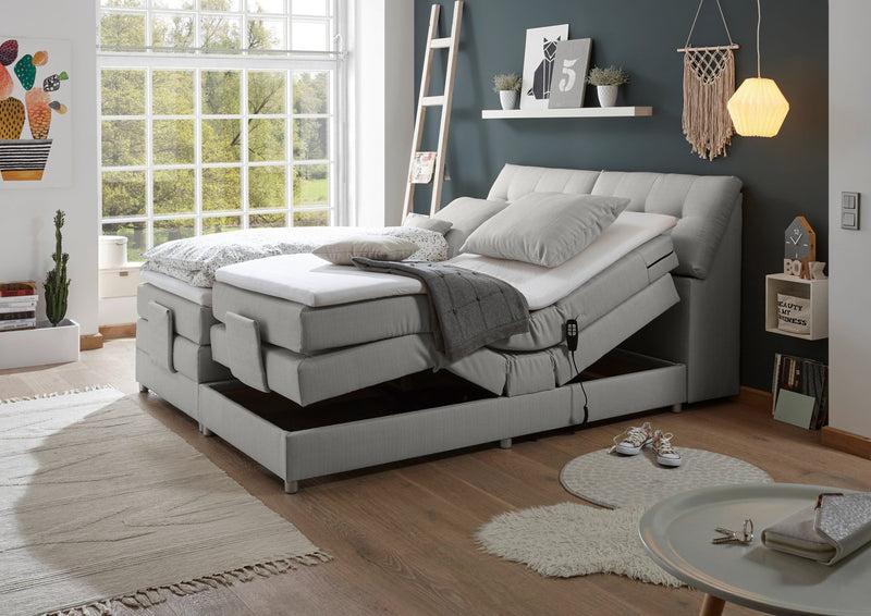 Pat tapitat complet Carpino cu reglaj electric individual 180x200 cm - LunaHome.ro