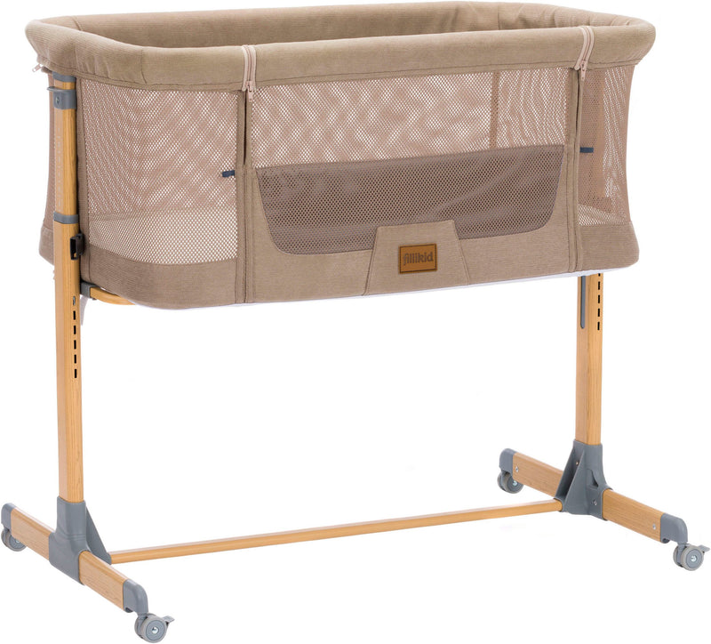 Pătuț bebeluși Fillikid cu roți potrivit pentru co-sleeping Air Caramel - LunaHome.ro