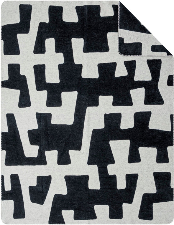 Pătură Bakar alb-negru cu model abstract 150x200 cm - LunaHome.ro