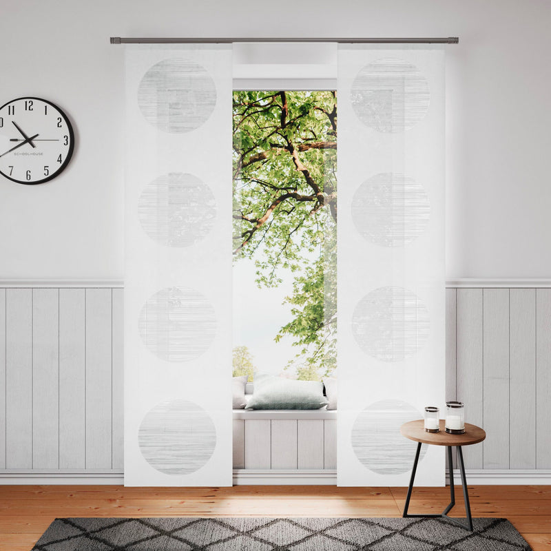 Perdea culisanta Padova alba 57x245 cm cu accesorii - LunaHome.ro