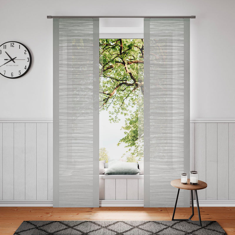 Perdea culisanta Padova gri argintiu 57x245 cm cu accesorii - LunaHome.ro