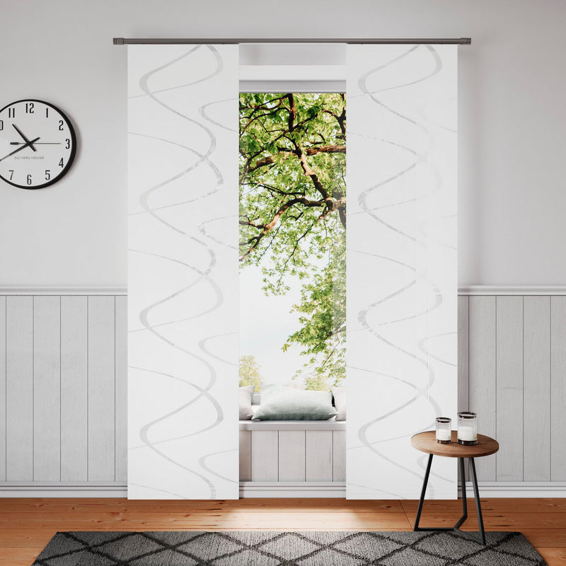 Perdea culisanta Pelotas alba 57x245 cm cu accesorii - LunaHome.ro