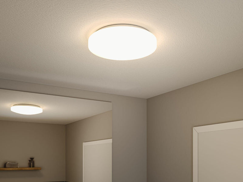 Plafoniera Axin rotunda alba potrivita si in baie 35 cm - LunaHome.ro
