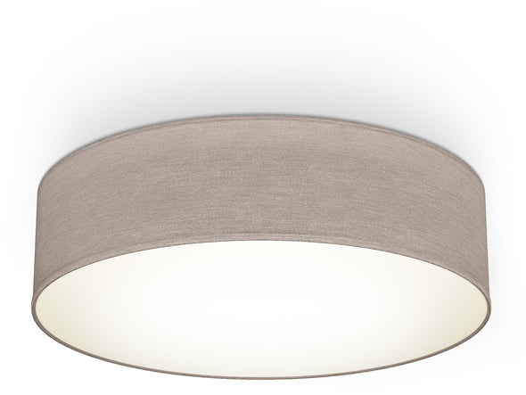 Plafoniera BKLicht cu abajur textil taupe 38 cm diametru - LunaHome.ro