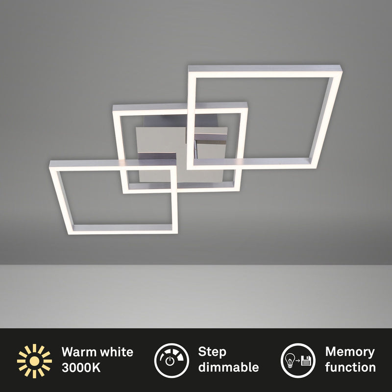 Plafoniera Briloner cu LED integrat design geometric 75 cm - LunaHome.ro
