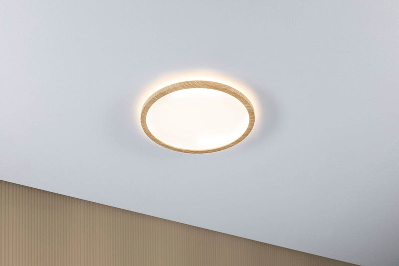 Plafoniera LED Atria Shine rotunda cu aspect de lemn 29 cm - LunaHome.ro