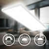 Plafoniera LED BKLicht ultraslim alba cu lumina indirecta 58 cm - LunaHome.ro