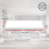 Plafoniera LED BKLicht ultraslim alba cu lumina indirecta 58 cm - LunaHome.ro