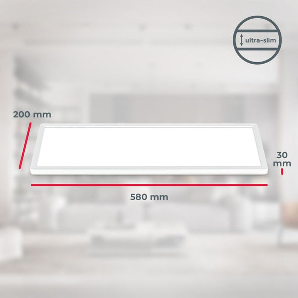 Plafoniera LED BKLicht ultraslim alba cu lumina indirecta 58 cm - LunaHome.ro